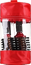 Ceramic Hair Brushes in Case, 3 pcs, red case - CHI — photo N2