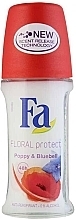 Fragrances, Perfumes, Cosmetics Roll-on Deodorant - Fa Floral Protect Deodorant "Poppy & Bellflower"	