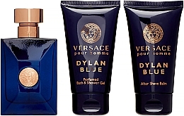 Fragrances, Perfumes, Cosmetics Versace Pour Homme Dylan Blue - Set (edt/50ml + 50ash/b + 50sh/g)