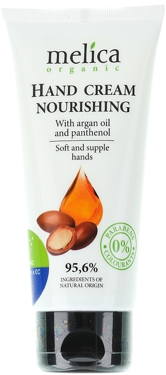 Hand Cream with Argan Oil & Panthenol - Melica Organic With Hand Cream Nourishing — photo N1