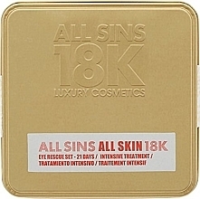 Set - All Sins 18k All Skin Eye Rescue 21 Days Intensive Treatment (eye/essence/15ml + eye/mask/3x2pcs) — photo N2