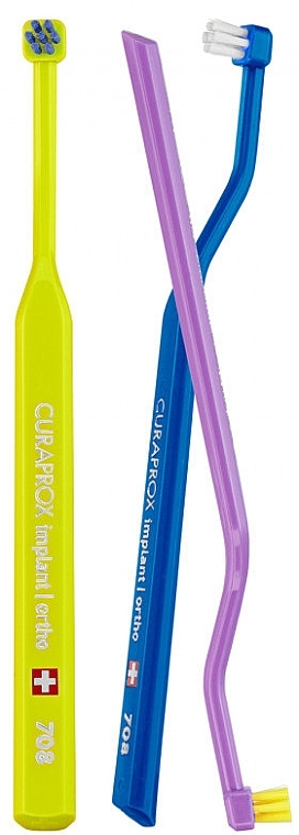 End-Tuft Toothbrush, yellow - Curaprox CS 708 Implant — photo N7