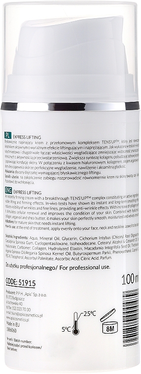 Face Cream - APIS Professional Express Lifting Intensive Firming Cream With Tens UP — photo N2