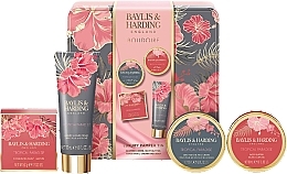 Fragrances, Perfumes, Cosmetics Set - Baylis & Harding Boudoire Tropical Paradise Luxury Pamper Tin Gift Set (sh/cr/50ml + b/butter/50ml + soap/50g + cr/50ml)