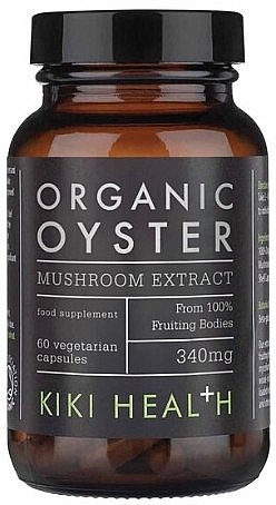 Oyster Organic Mushroom Extract, 60 Capsules - Kiki Health Oyster Organic Mushroom Extract — photo N1