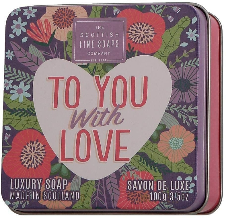 Soap "To You With Love" - Scottish Fine Soaps To You with Love Soap In A Tin — photo N2