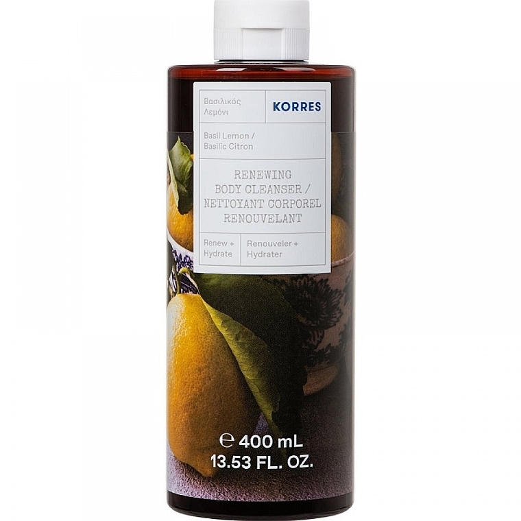 Shower Gel - Korres Renewing Body Cleanser Basil Lemon — photo N1