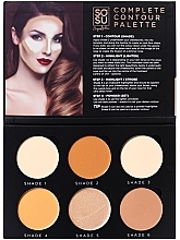 Fragrances, Perfumes, Cosmetics Contour Palette - Sosu by SJ Magnetic Refillable Complete Contour Palette