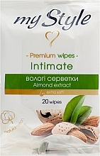 Fragrances, Perfumes, Cosmetics Intimate Wash Wet Wipes with Almond Extract, 20 pcs - My Style