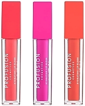 Set - Profusion Cosmetics Lip Trio Brights (lip/gloss/3x5ml) — photo N2