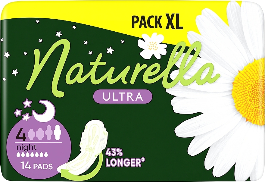 Sanitary Pads, 14pcs - Naturella Camomile Ultra Night  — photo N1