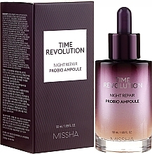 Fragrances, Perfumes, Cosmetics Rejuvenating Serum-Ampoule - Missha Time Revolution Night Repair Night Repair Probio Ampoule Serum