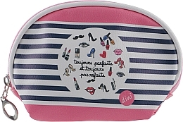 Fragrances, Perfumes, Cosmetics Makeup Bag "Black Strip", d-197 - Dini