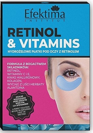 Hydrogel Eye Patches - Efektima Instytut Retinol & Vitamins Hydrogel Eye Pads With Retinol — photo N1