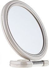 Fragrances, Perfumes, Cosmetics Double-Sided Round Stand Mirror, grey, 15 cm - Donegal Mirror