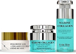 Fragrances, Perfumes, Cosmetics Set - Eclat Skin London Marine Collagen & Hyaluronic Acid (f/cr/50ml + f/ser/30ml + eye/cr/20ml)