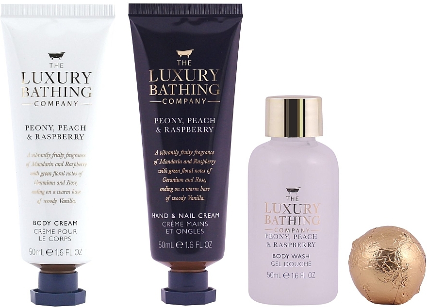 Set, 5 products - Grace Cole The Luxury Bathing Peony Peach And Raspberry — photo N3