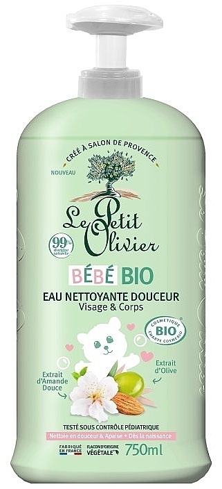 Gentle Cleansing Face & Body Water - Le Petit Olivier Baby Bio Gentle Cleansing Water Face & Body — photo N1