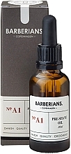 Fragrances, Perfumes, Cosmetics Pre-Shave Oil - Barberians. №A1 Pre-Shave Oil