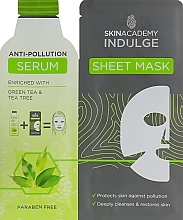 Fragrances, Perfumes, Cosmetics Anti-Pollution Serum Sheet Mask Set - Skin Academy Indulge Anti-Pollution Serum Sheet Mask