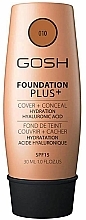 Fragrances, Perfumes, Cosmetics Foundation - Gosh Foundation Plus Cover&Conceal SPF15