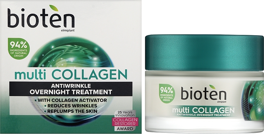 Night Collagen Face Cream - Bioten Multi Collagen Antiwrinkle Overnight Treatment — photo N3