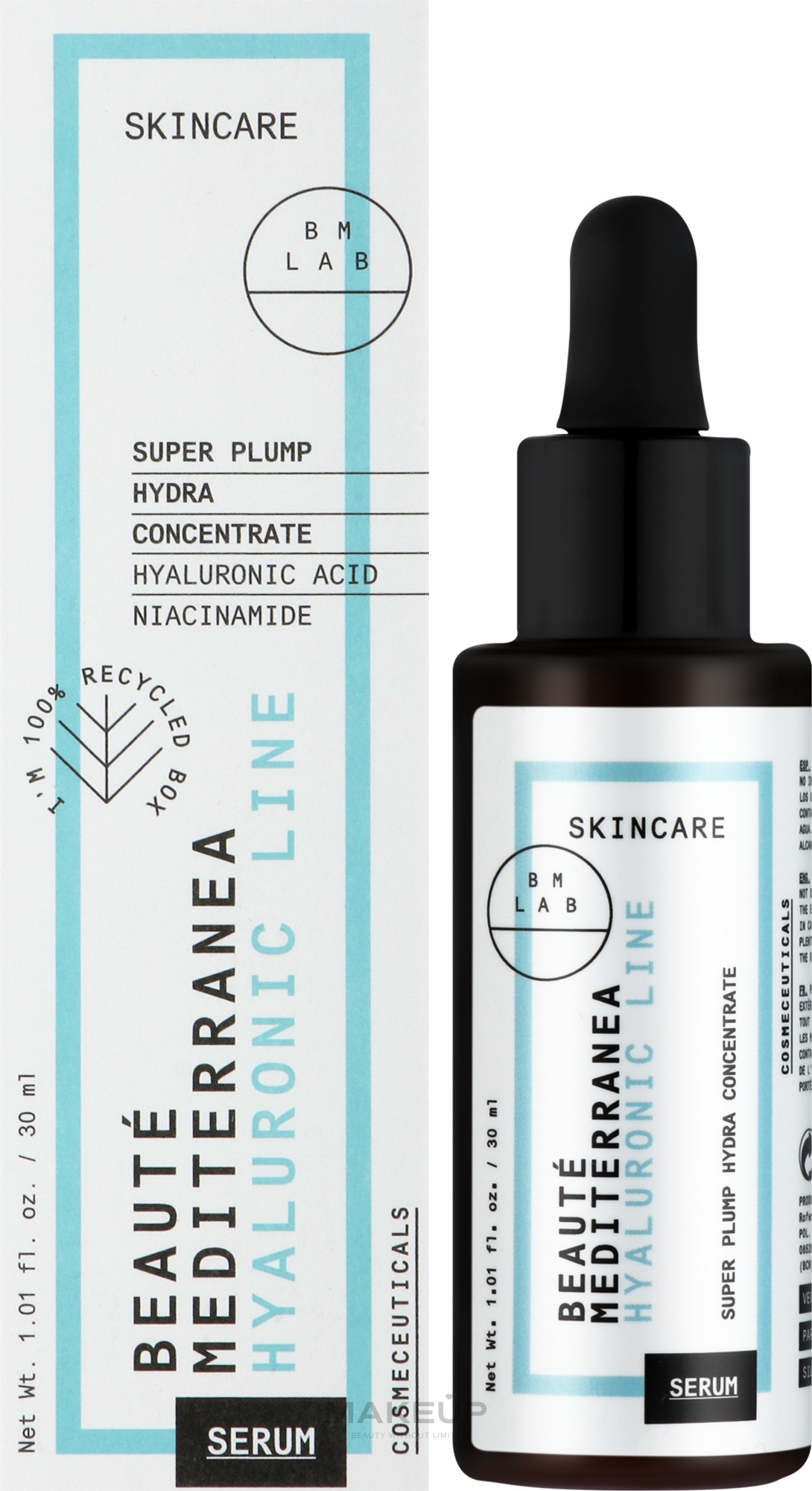 Hyaluronic Acid Face Serum - Beaute Mediterranea Super Plump Hydra Concentrate — photo 30 ml