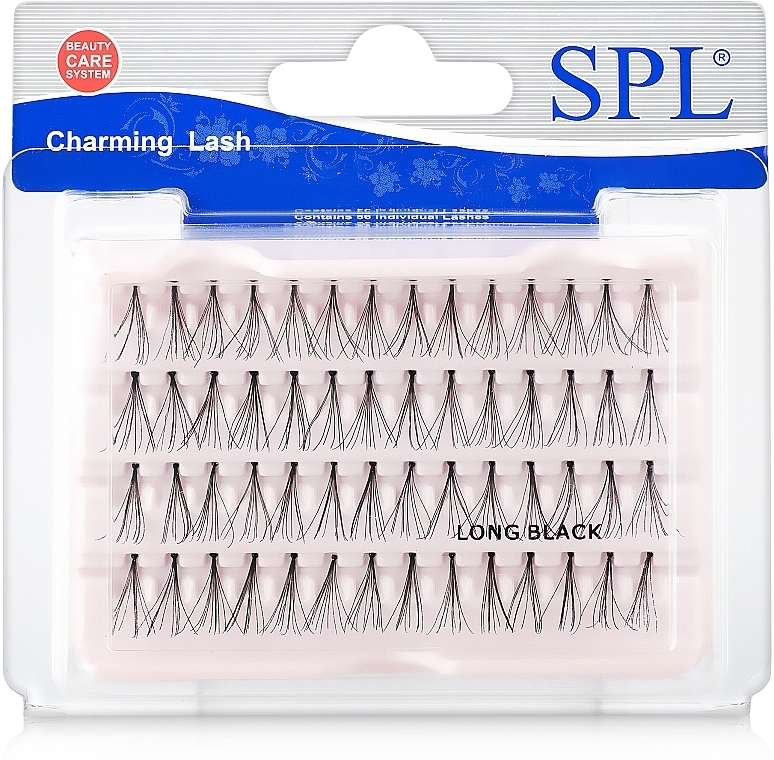 Individual Lashes EE-3, 56 pcs, long - SPL Individual Lashes Long Black — photo N1