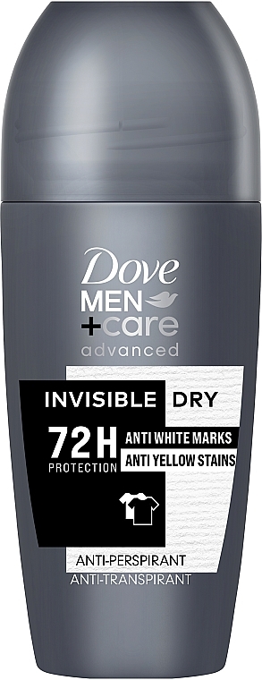 Roll-On Deodorant Antiperspirant for Men - Dove Men+Care Advanced Invisible Dry 72H — photo N1