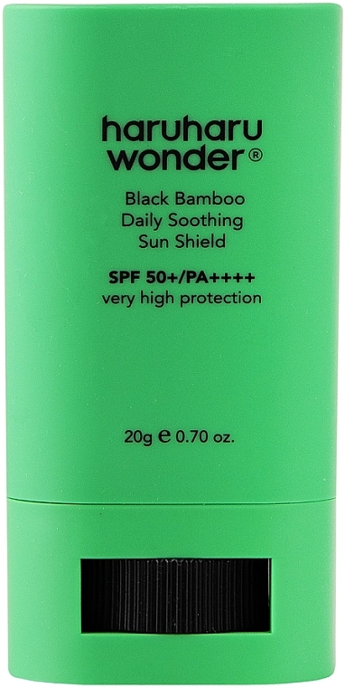 Bamboo Sunscreen Face Stick - Haruharu Wonder Black Bamboo Daily Soothing Sun Shield SPF50+ PA++++ — photo N1