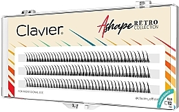 Individual Lashes, C, 12 mm - Clavier A-Shape Retro Collection  — photo N1