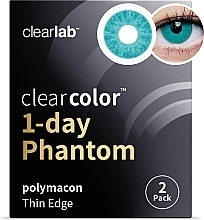 Fragrances, Perfumes, Cosmetics One-Day Color Contact Lenses 'Blue Walker', 2 pieces - Clearlab ClearColor 1-Day Phantom