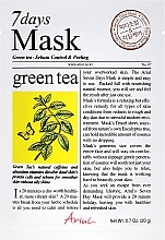 Fragrances, Perfumes, Cosmetics Green Tea Face Mask - Ariul 7 Days Mask Green Tea Sebum Control&Peeling