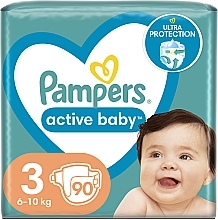 Diapers 'Active Baby' 3 (6-10 kg), 90 pcs - Pampers — photo N1