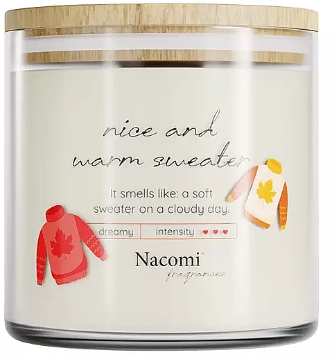 Scented Soy Candle 'Nice & Warm Sweater' - Nacomi Fragrances — photo N1