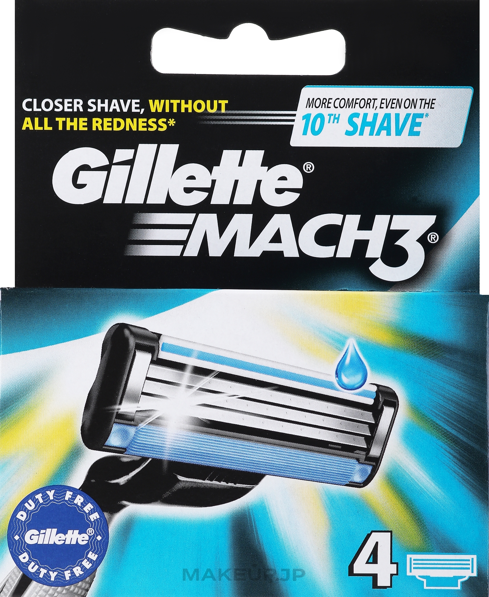 Shaving Razor Refills, 4 pcs. - Gillette Mach3 — photo 4 szt.