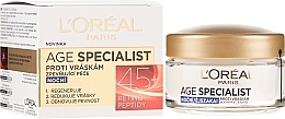 Fragrances, Perfumes, Cosmetics Anti-Wrinkle Night Cream - L'Oreal Paris Age Specialist 45+