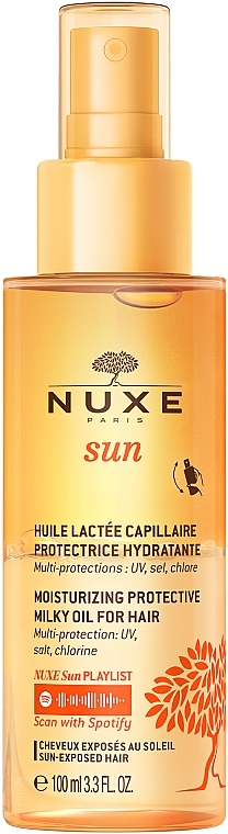 Sun-protective 2Phase Hair Oil - Nuxe Sun Moisturising Protective Milky Oil For Hair — photo N1