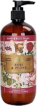 Hand & Body Wash Gel 'Rose & Peony' - The English Soap Company Anniversary Rose & Peony Hand & Body Wash — photo N1