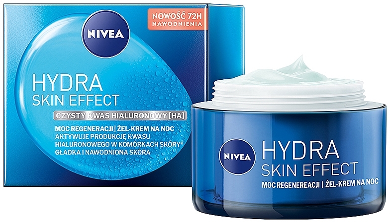 Night Cream - NIVEA Hydra Skin Effect Regeneration Gel-Cream (Night) — photo N1