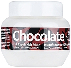 Fragrances, Perfumes, Cosmetics Dry & Damaged Hair Mask - Kallos Cosmetics Chocolate Mask