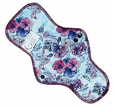 Reusable Cotton Daily Liner, fuchsia with flowers - Soft Moon Ultra Comfort Night — photo N4