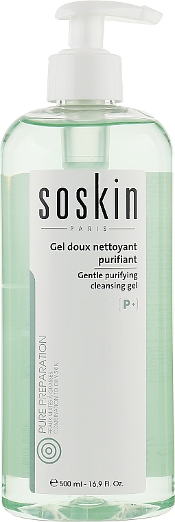 Face Cleansing Gel for Oily & Combination Skin - Soskin Purifying Cleansing Gel — photo N1