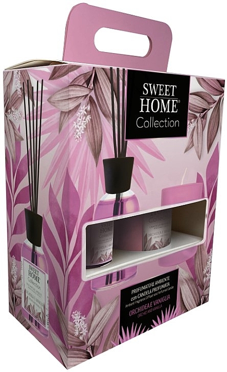 キット - Sweet Home Collection Orchid and Vanilla Gift Set (diffuser/100ml + candle/110g) — photo N1