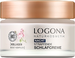 Night Cream for Normal & Dry Skin - Logona Bio Moisture Lift Rose Firming Night Cream — photo N1