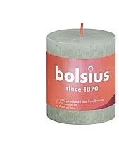 Fragrances, Perfumes, Cosmetics Cylinder Candle, 80/68 mm, foggy green - Bolsius Rustic Candle Foggy Green