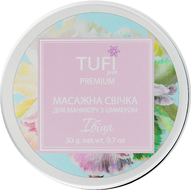 Manicure Massage Candle with Shimmer "Ibiza" - Tufi Profi — photo N1