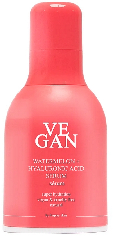 Watermelon and Hyaluronic Acid Super Moisturizing Serum  - Vegan By Happy Skin Watermelon + Hyaluronic Acid Serum — photo N2