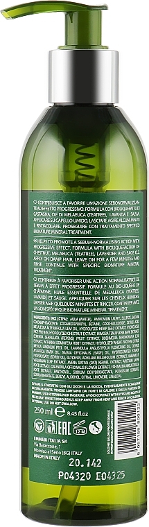 Sebum-Normalizing Shampoo with Tea Tree Oil - Emmebi Italia BioNatural Mineral Treatment Sebum-Normalizing Shampoo — photo N50