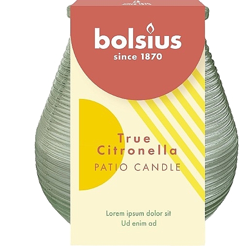 Garden Candle, 40H, green - Bolsius True Citronella — photo N1